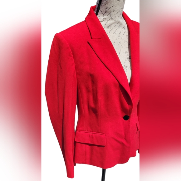 Calvin Klein Red Single-Button Blazer - Picture 7 of 8